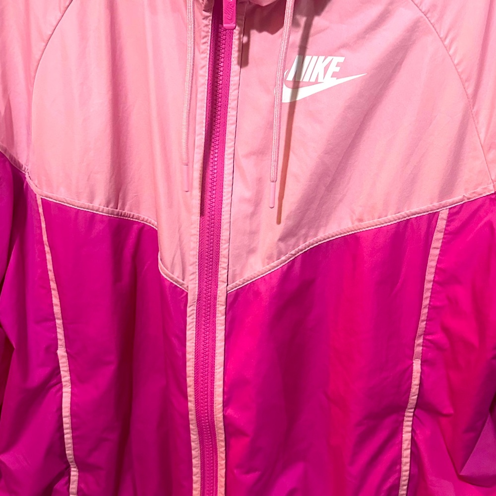 XL Womens Nike Two Tone Pink Wind Runner Full Zip Jacket